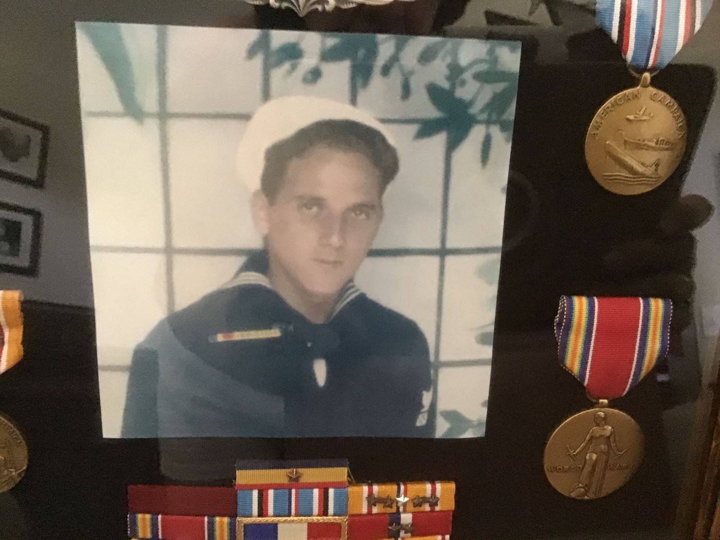 <i class="material-icons" data-template="memories-icon">account_balance</i><br/>Albert F  DeGeorge, Navy<br/>Posted by: Linda Wellette<br/><div class='remember-wall-long-description'>In memory of our Dad, Albert DeGeorge who served in the USS Navy aboard the USS Sigourney, DD643. Dad served during WWII in the South Pacific as a Cox-man and was involved in many battles. Dad was 96 years old when he passed and he would always talk about his ship with pride and his shipmates that he served with during that time. He served proudly to defend our Country and my Brother Frank and I are so very proud of him, he was our hero. Today, he and Mom are together at the Agawam Veterans Cemetery and we know he still is serving his Country in heaven.
We Love You Dad and Mom from your loving Children, Frank and Linda
Veteran: Albert DeGeorge, Navy</div><a class='btn btn-primary btn-sm mt-2 remember-wall-toggle-long-description' onclick='initRememberWallToggleLongDescriptionBtn(this)'>Learn more</a>