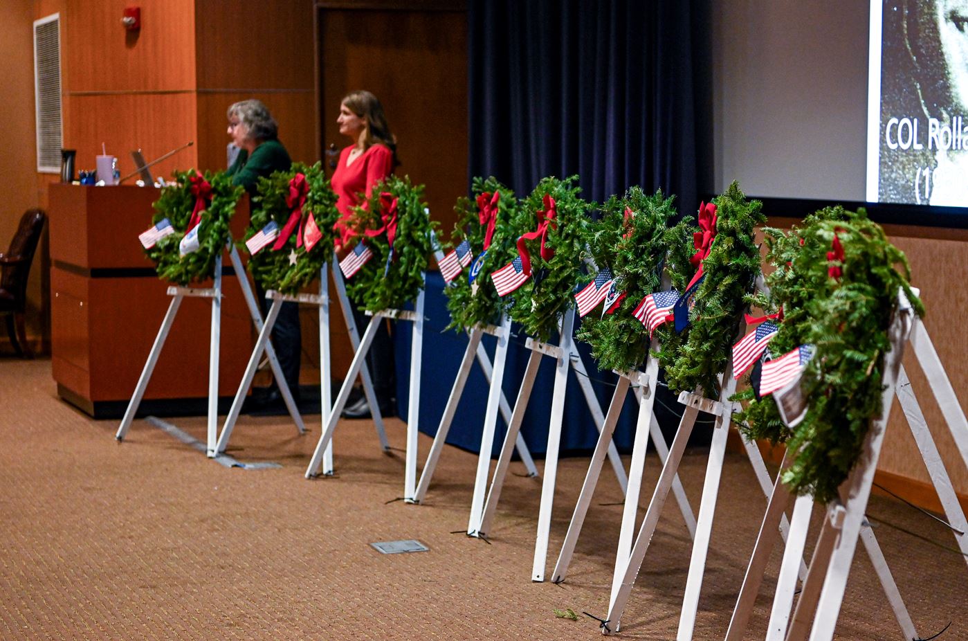 <div>United States Army Wreath</div><div>United States Marine Corps Wreath </div><div>United States Navy Wreath </div><div>United States Air Force Wreath </div><div>United Sates Space Force Wreath</div><div>United States Coast Guard Wreath</div><div>United States Merchant Marines Wreath</div><div>POW/MIA Wreath</div><div>22 a Day Wreath</div><div><br></div>