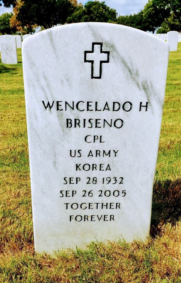 <i class="material-icons" data-template="memories-icon">account_balance</i><br/>WENCELADO BRISENO<br/><div class='remember-wall-long-description'>In honor of my Father, Wencelado H. Briseno, CPL - Army - Korea 
From your son, Albert and daughter, Alvina & their families.
We love and miss you dad.</div><a class='btn btn-primary btn-sm mt-2 remember-wall-toggle-long-description' onclick='initRememberWallToggleLongDescriptionBtn(this)'>Learn more</a>