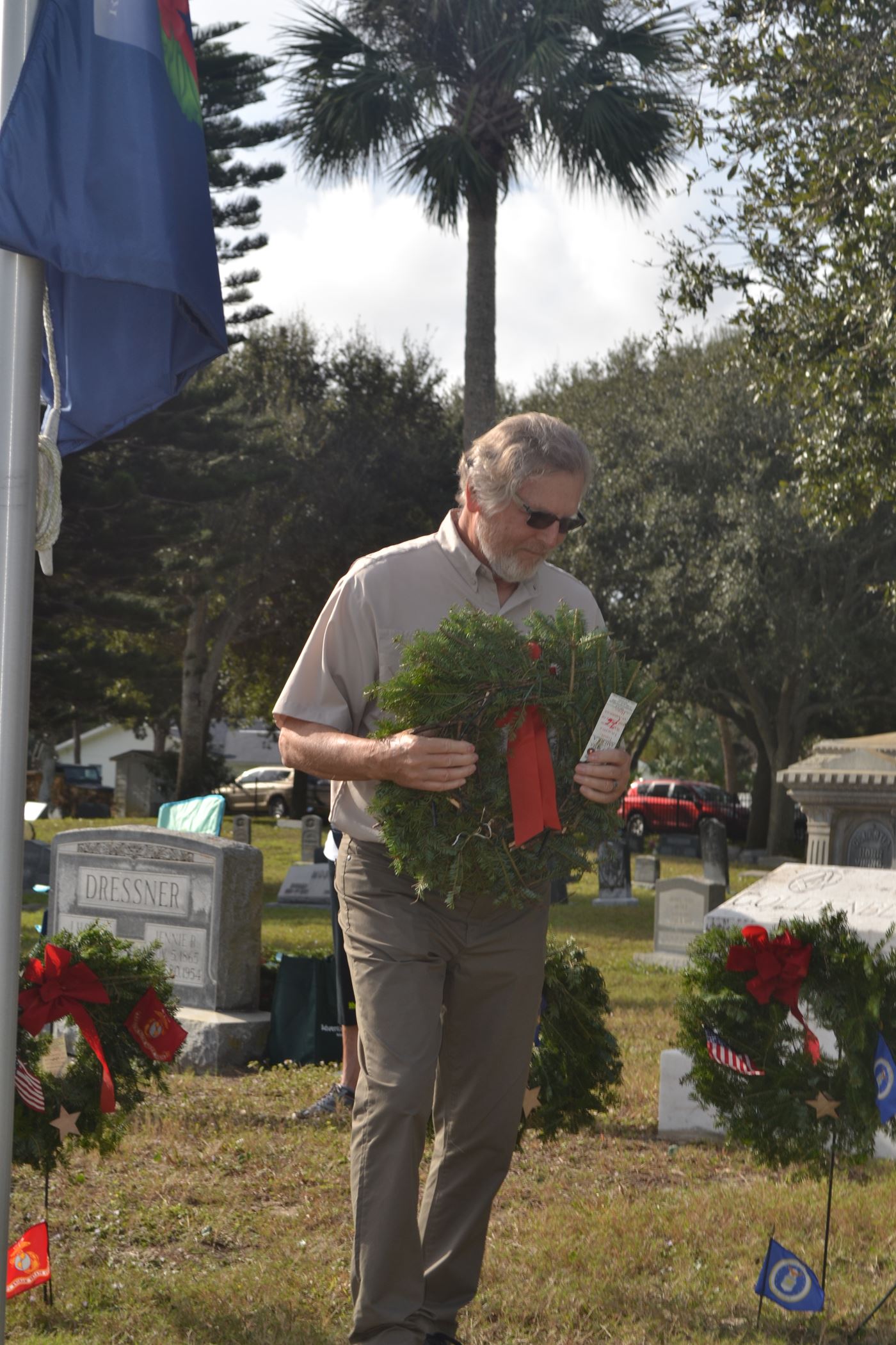 Sons of the American Revolution presentation of Wreath