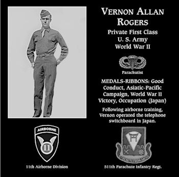 <i class="material-icons" data-template="memories-icon">stars</i><br/>Vernon Rogers, Army<br/><div class='remember-wall-long-description'>In honor of my dad, Vernon Rogers, who is a living veteran of WWII.</div><a class='btn btn-primary btn-sm mt-2 remember-wall-toggle-long-description' onclick='initRememberWallToggleLongDescriptionBtn(this)'>Learn more</a>