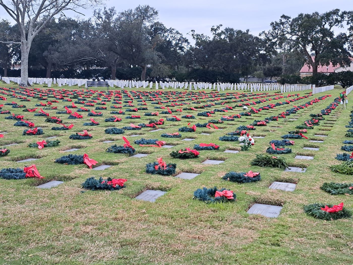 Rows of honor and sacrifice. Each wreath symbolizes a life dedicated to the service of our country. Help us ensure every veteran is remembered.