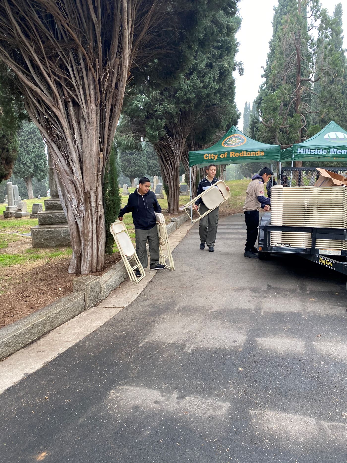 Local Scout Troops helped in the set up and clean up of the event.