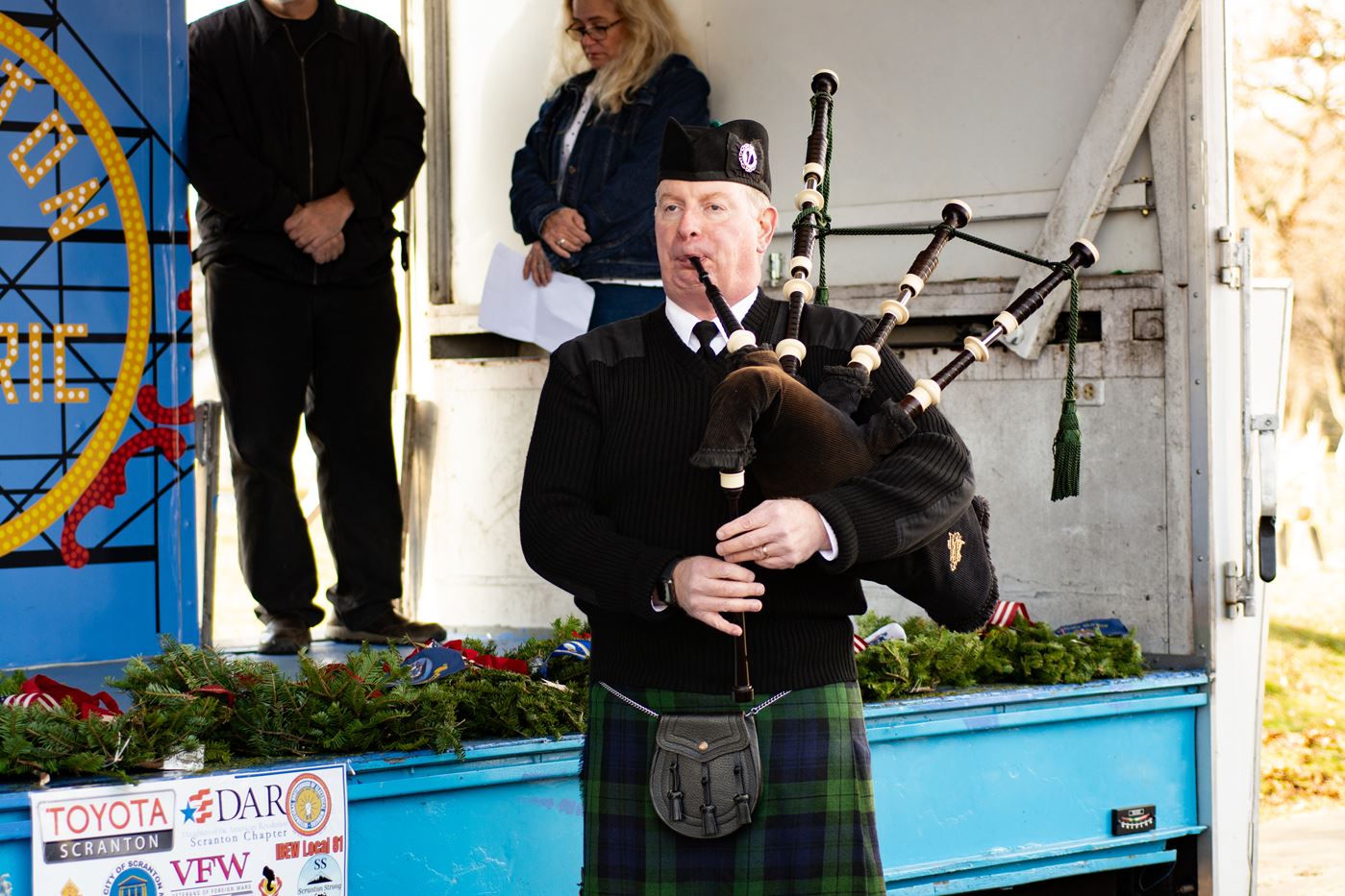 The Scranton Piper playing "Amazing Grace" after our moment of silence.&nbsp;