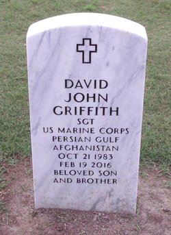 <i class="material-icons" data-template="memories-icon">account_balance</i><br/>SGT DAVID JOHN GRIFFITH, Marine Corps<br/>Posted by: Susan K Griffith<br/><div class='remember-wall-long-description'>My Son. My Hero</div><a class='btn btn-primary btn-sm mt-2 remember-wall-toggle-long-description' onclick='initRememberWallToggleLongDescriptionBtn(this)'>Learn more</a>