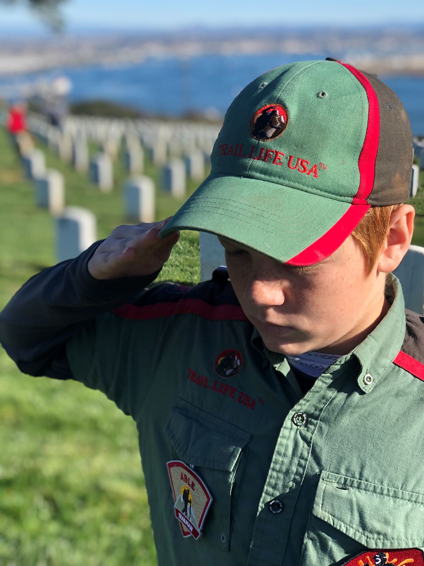 Trail Life Troop Member Honoring the Fallen