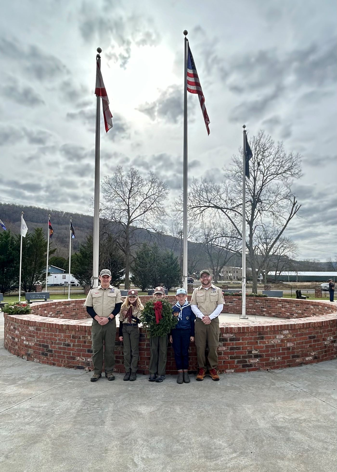 Mentone Scout Troop 106 led the Pledge of Allegiance