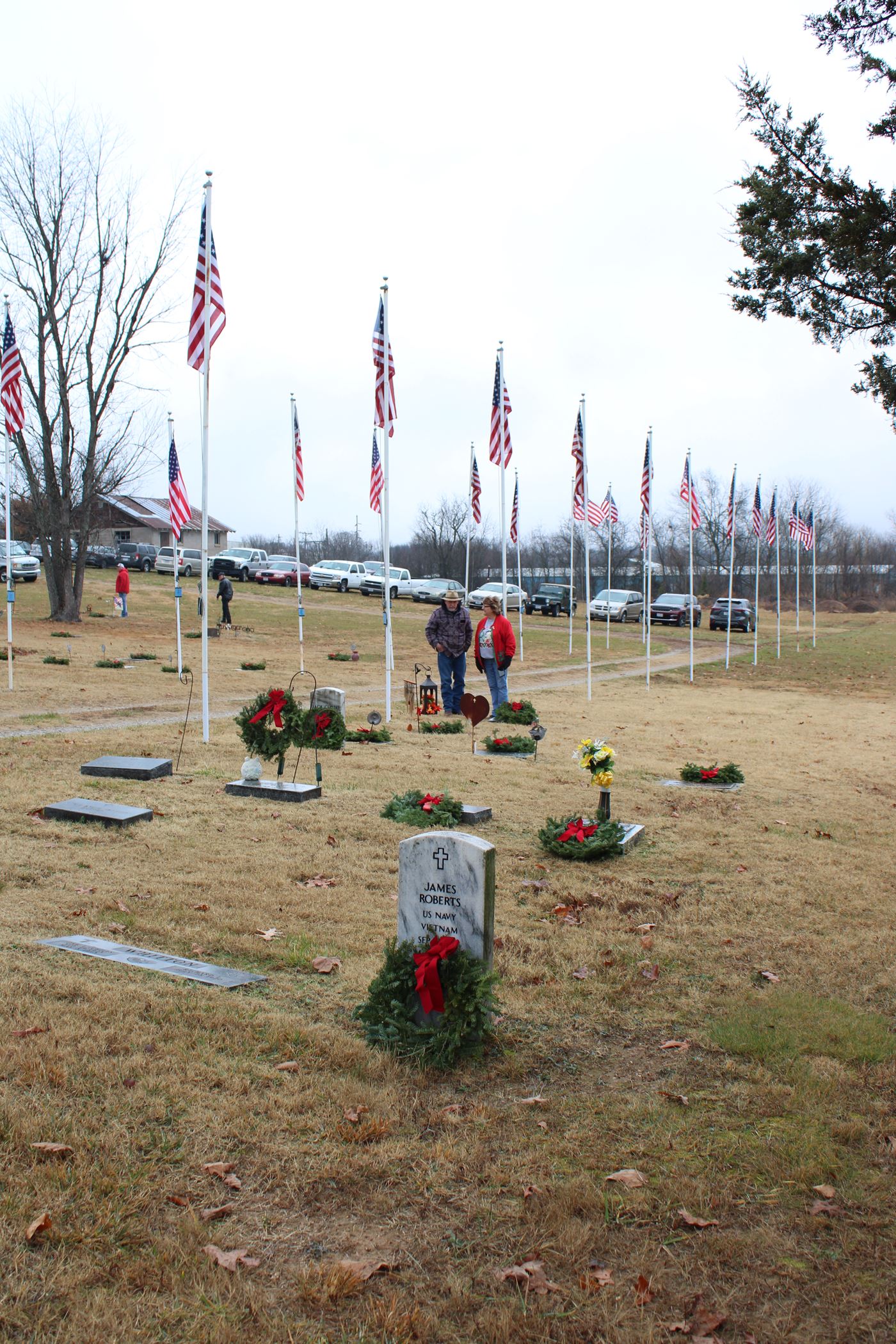 Many family members of veterans buried at the Veterans Memorial Cemetery came to Honor and Remember their loved one and other's.<br>