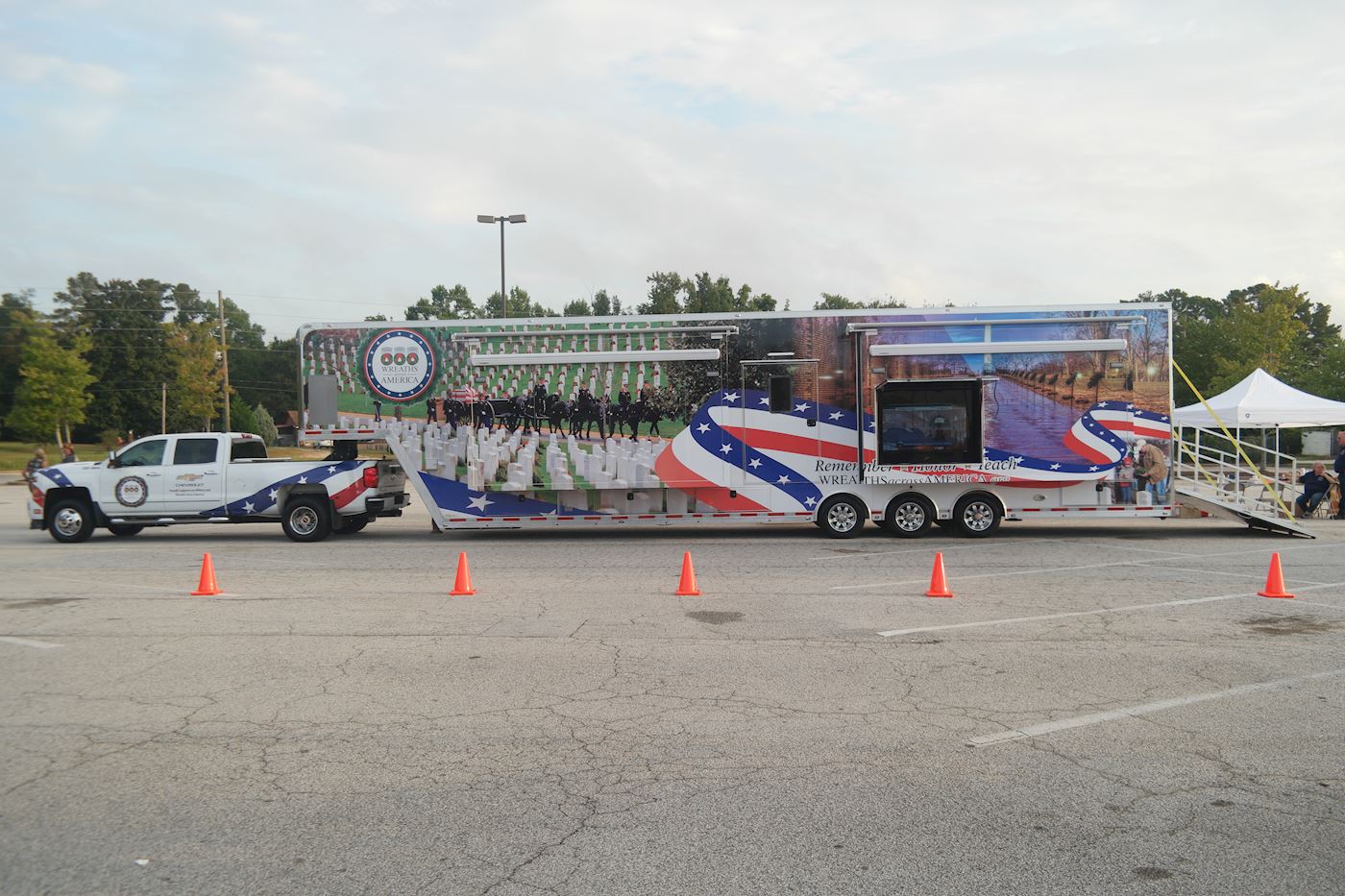 The Mobile Education Exhibit was setup at the beginning of the Wreaths of Honor Ride as well as at the Driver Appreciation event at Bennett's Home Office