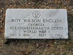 <i class="material-icons" data-template="memories-icon">chat_bubble</i><br/>Roy Wilson English Sr.<br/><div class='remember-wall-long-description'>Roy Wilson English Sr. Sergeant Quartermaster Corp. World War I December 9th, 1896 - May 28th, 1964</div><a class='btn btn-primary btn-sm mt-2 remember-wall-toggle-long-description' onclick='initRememberWallToggleLongDescriptionBtn(this)'>Learn more</a>