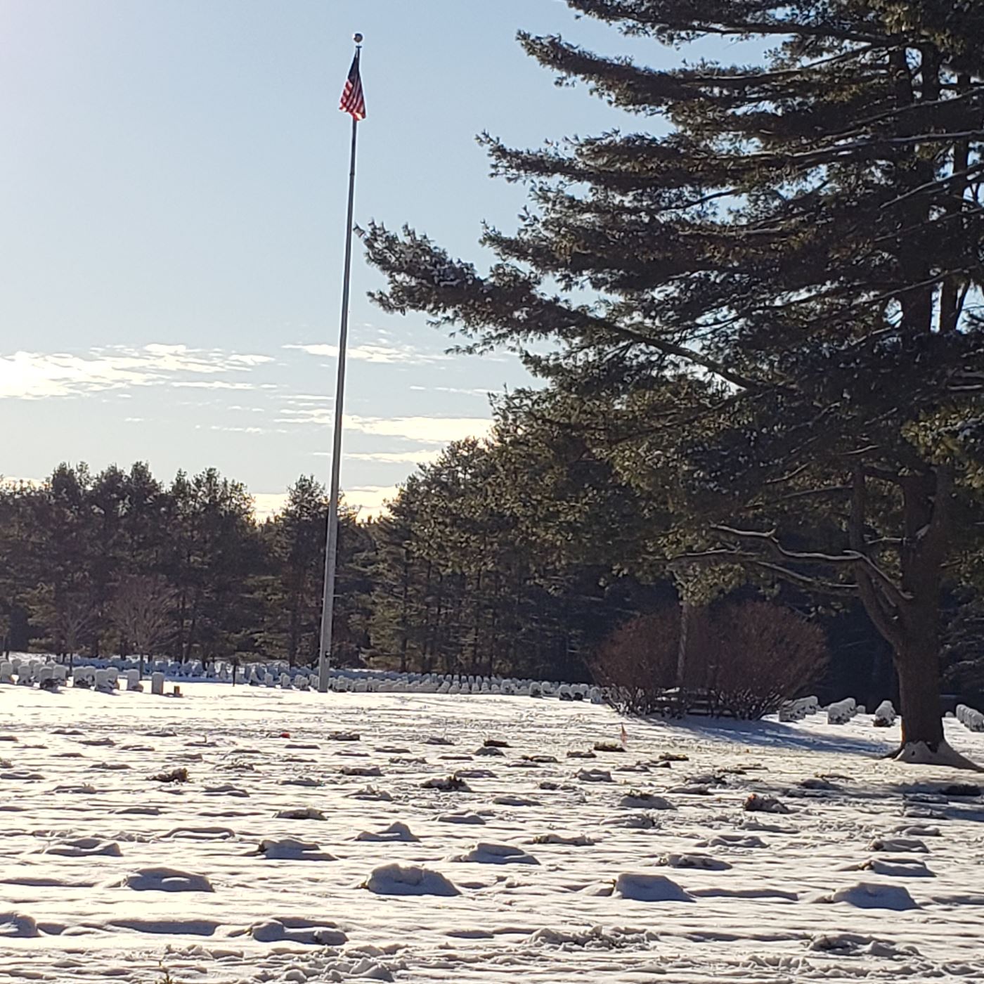 December 19, 2021 - Day after Wreaths Across America Day - After the snow storm