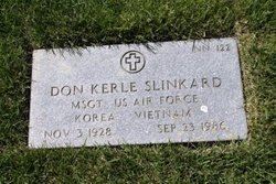 <i class="material-icons" data-template="memories-icon">stars</i><br/>Don Kerle Slinkard, Air Force, MSGT<br/>Born 11/3/1928<br/>Passed on 9/23/1986<br/><div class='remember-wall-long-description'>
  Don Kerle Slinkard
MSGT United States Air Force
Served in Korea and Vietnam</div><a class='btn btn-primary btn-sm mt-2 remember-wall-toggle-long-description' onclick='initRememberWallToggleLongDescriptionBtn(this)'>Learn more</a>