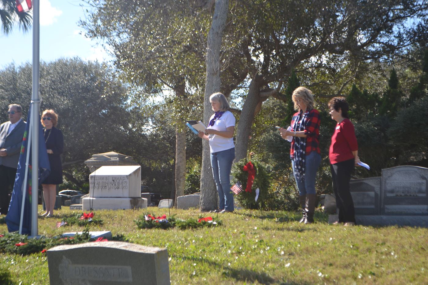 Calling up the posting of the Wreaths for the Military Services