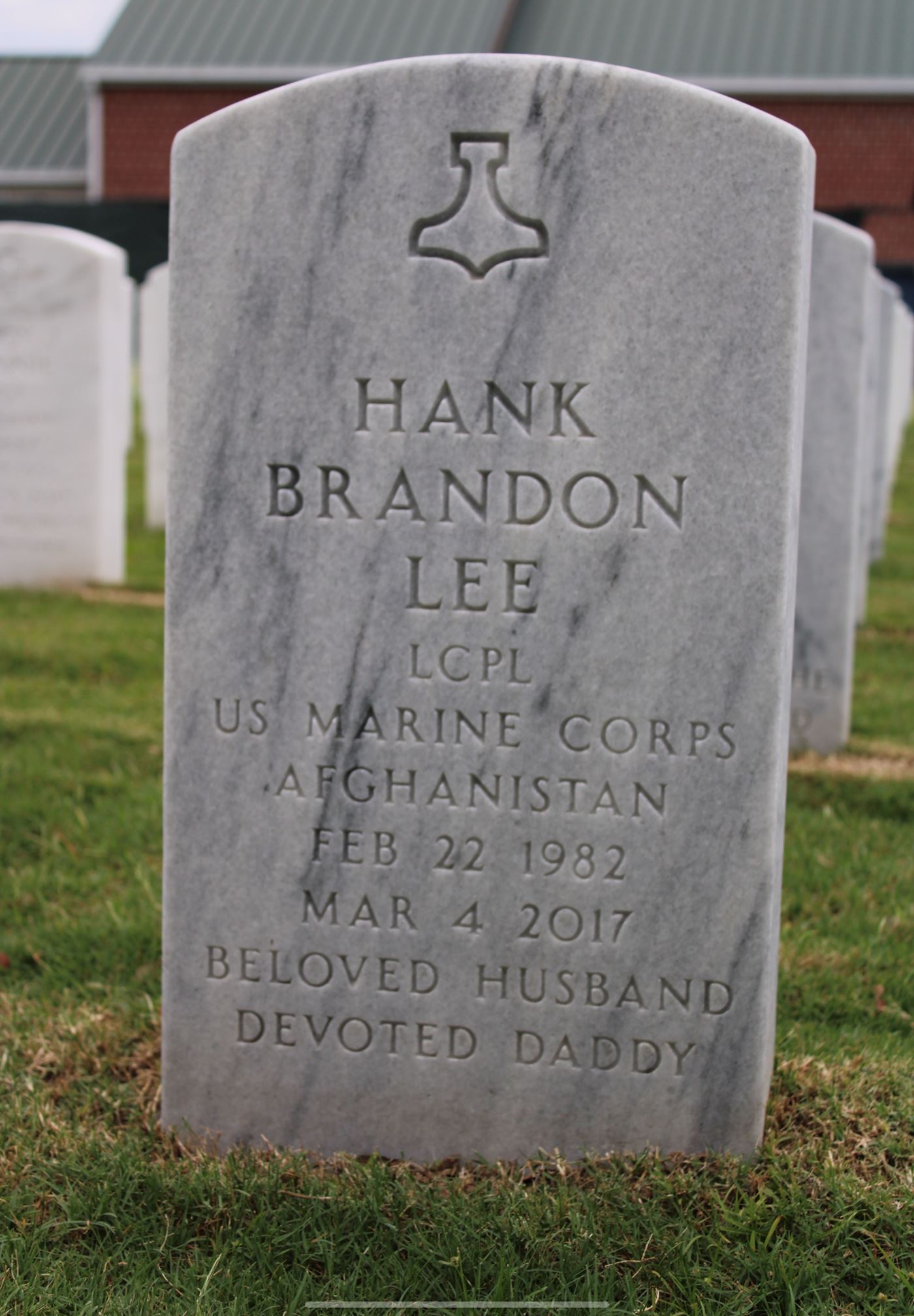 <i class="material-icons" data-template="memories-icon">cloud</i><br/>Hank Lee, Marine Corps, LCPL<br/>Born 2/22/1982<br/>Passed on 3/4/2017<br/>Posted by: Glenda Breland<br/><div class='remember-wall-long-description'>We have loved you since they day you were born and love you still. We miss you every single day.</div><a class='btn btn-primary btn-sm mt-2 remember-wall-toggle-long-description' onclick='initRememberWallToggleLongDescriptionBtn(this)'>Learn more</a>