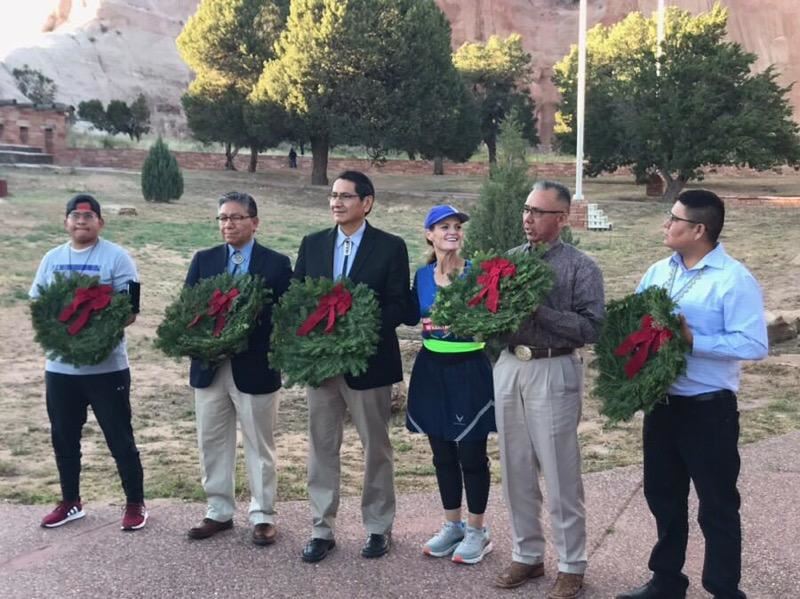 Cathy Powers at Navajo Nation Wreath Ceremony