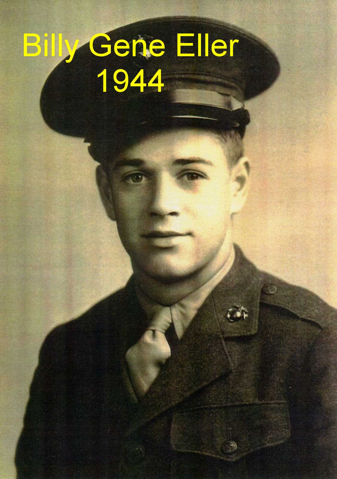 <i class="material-icons" data-template="memories-icon">message</i><br/>Billy Eller, Marine Corps<br/><div class='remember-wall-long-description'>
  Billy Gene Eller, USMC 5th Marine Division, Iwo Jima Survivor</div><a class='btn btn-primary btn-sm mt-2 remember-wall-toggle-long-description' onclick='initRememberWallToggleLongDescriptionBtn(this)'>Learn more</a>