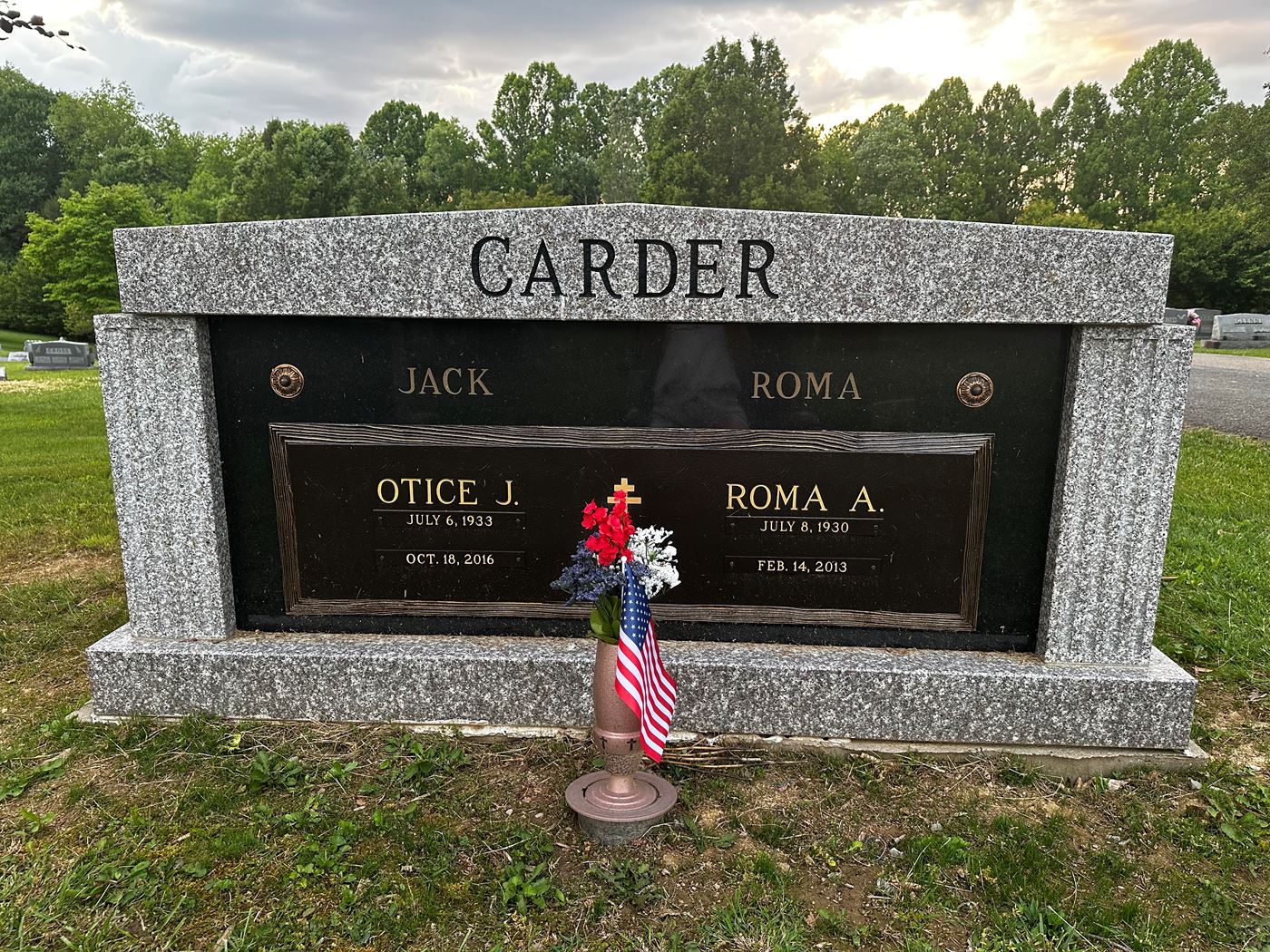 <i class="material-icons" data-template="memories-icon">account_balance</i><br/>"Jack" (Otice J.) Carder, Army<br/><div class='remember-wall-long-description'>
In loving memory of Donald J. Wolfe, U.S. Army Veteran of World War II and the Korean War and Harry R. Butler, U.S. Navy Veteran of World War II and the Korean War.</div><a class='btn btn-primary btn-sm mt-2 remember-wall-toggle-long-description' onclick='initRememberWallToggleLongDescriptionBtn(this)'>Learn more</a>