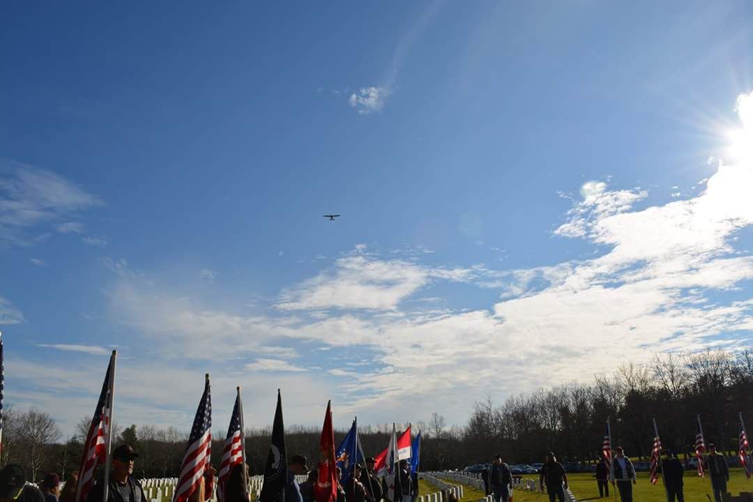Memorial Flypast by  Royal Charter Composite Squadron, Civil Air Patrol, US Air Force Auxiliary