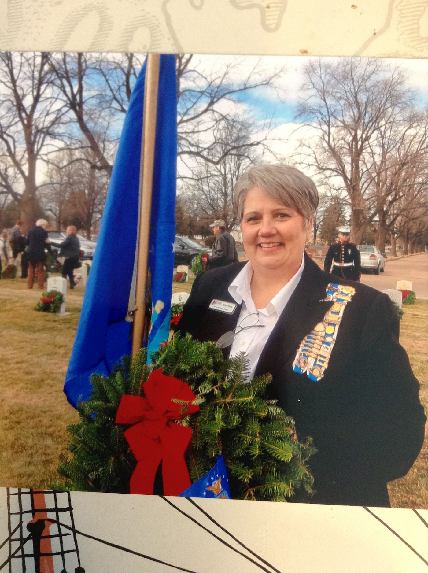 Wreaths Across America National Day of Rememberance 2014 - Chris Ruth - Coordinator Wreaths Across America at Linn Grove Cemetery