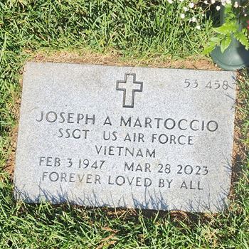 <i class="material-icons" data-template="memories-icon">message</i><br/>Joseph Martoccio , Air Force<br/><div class='remember-wall-long-description'>Our first Holiday Season without you sitting in your chair. We know your spirit will still be there. We'll save your place and imagine your face. You'll always be in our hearts. Love you Pop.</div><a class='btn btn-primary btn-sm mt-2 remember-wall-toggle-long-description' onclick='initRememberWallToggleLongDescriptionBtn(this)'>Learn more</a>