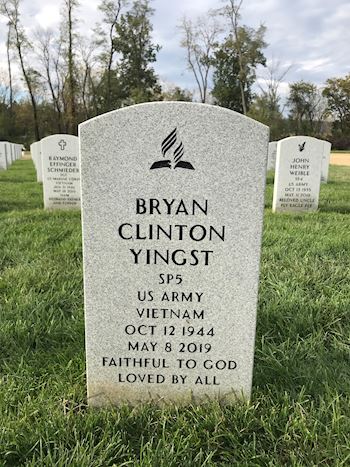 <i class="material-icons" data-template="memories-icon">account_balance</i><br/>Bryan C. Yingst, Army<br/><div class='remember-wall-long-description'>You are missed and thought about in loving remembrance each and every day. Your faithfulness to God and your love for your family was so evident. You deeply impacted all who knew you. Your legacy continues to live on through each of us. We are all looking forward to being reunited with you on the Great Resurrection Morning! With all our love, Your Family</div><a class='btn btn-primary btn-sm mt-2 remember-wall-toggle-long-description' onclick='initRememberWallToggleLongDescriptionBtn(this)'>Learn more</a>