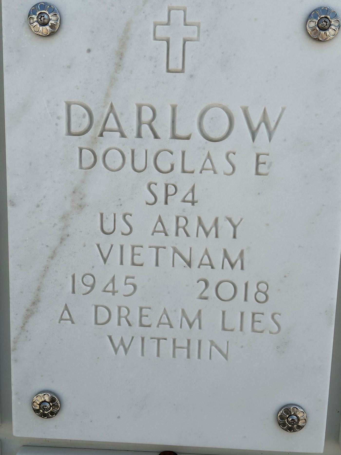 <i class="material-icons" data-template="memories-icon">chat_bubble</i><br/>Douglas Edward  Darlow<br/><div class='remember-wall-long-description'>No Greater Love</div><a class='btn btn-primary btn-sm mt-2 remember-wall-toggle-long-description' onclick='initRememberWallToggleLongDescriptionBtn(this)'>Learn more</a>