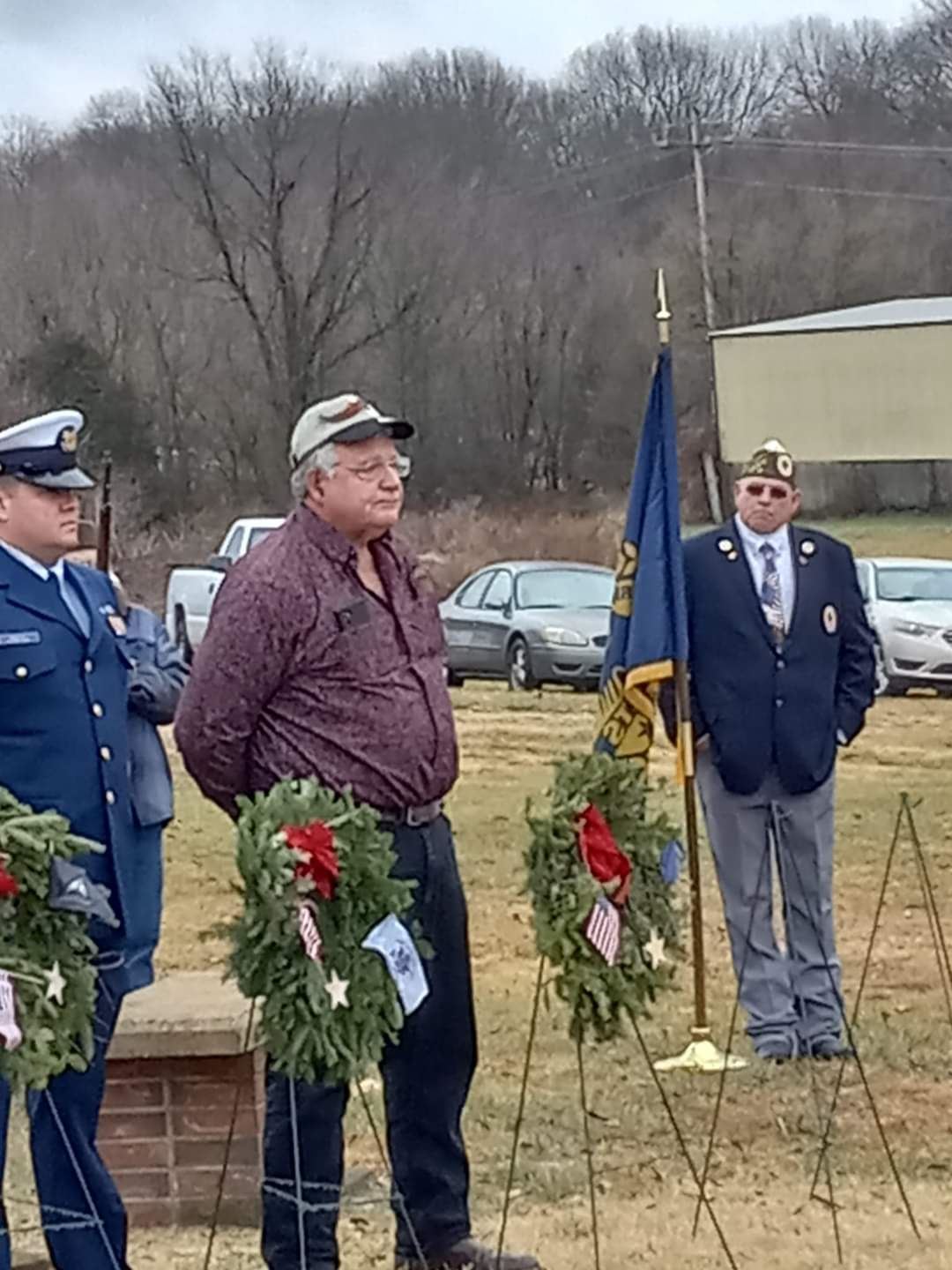 Tim Eagleman, Caulfield, Missouri placed the United States Merchant Marines Ceremonial Wreath.&nbsp; His father, John C. Eagleman was a Merchant Marine.<br>