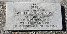 <i class="material-icons" data-template="memories-icon">chat_bubble</i><br/>Willie Grover Pounds<br/><div class='remember-wall-long-description'>Willie Grover Pounds Private 9th Infantry United States Army World War I February 18th, 1891 - June 28th, 1964</div><a class='btn btn-primary btn-sm mt-2 remember-wall-toggle-long-description' onclick='initRememberWallToggleLongDescriptionBtn(this)'>Learn more</a>