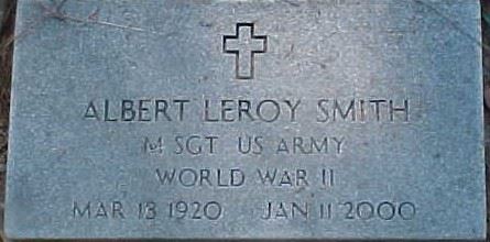 <i class="material-icons" data-template="memories-icon">account_balance</i><br/>Albert Leroy Smith<br/><div class='remember-wall-long-description'>Albert Leroy Smith - Master Sergeant - United States Army - World War II - March 18, 1920 - January 11, 2000</div><a class='btn btn-primary btn-sm mt-2 remember-wall-toggle-long-description' onclick='initRememberWallToggleLongDescriptionBtn(this)'>Learn more</a>