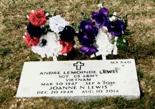 <i class="material-icons" data-template="memories-icon">chat_bubble</i><br/>Andre Lewis, Army, Sergeant<br/>Posted by: Angie  Lewis<br/><div class='remember-wall-long-description'>Thinking of you daily. Love and miss you tremendously.</div><a class='btn btn-primary btn-sm mt-2 remember-wall-toggle-long-description' onclick='initRememberWallToggleLongDescriptionBtn(this)'>Learn more</a>