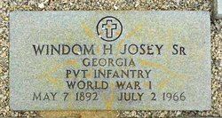 <i class="material-icons" data-template="memories-icon">account_balance</i><br/>Windom H. Josey, Army<br/><div class='remember-wall-long-description'>Windom H. Josey Sr. - Private - Infantry - United States Army - World War I - May 7th, 1892 - July 2nd, 1966</div><a class='btn btn-primary btn-sm mt-2 remember-wall-toggle-long-description' onclick='initRememberWallToggleLongDescriptionBtn(this)'>Learn more</a>