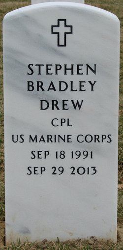 <i class="material-icons" data-template="memories-icon">account_balance</i><br/>Stephen Bradley  Drew, Marine Corps, Corporal<br/>Served from 2009 to 2013<br/>Posted by: Amy Odom<br/><div class='remember-wall-long-description'>Forever in our hearts! We remember Brad's service and sacrifice to our country. May God Bless America!</div><a class='btn btn-primary btn-sm mt-2 remember-wall-toggle-long-description' onclick='initRememberWallToggleLongDescriptionBtn(this)'>Learn more</a>