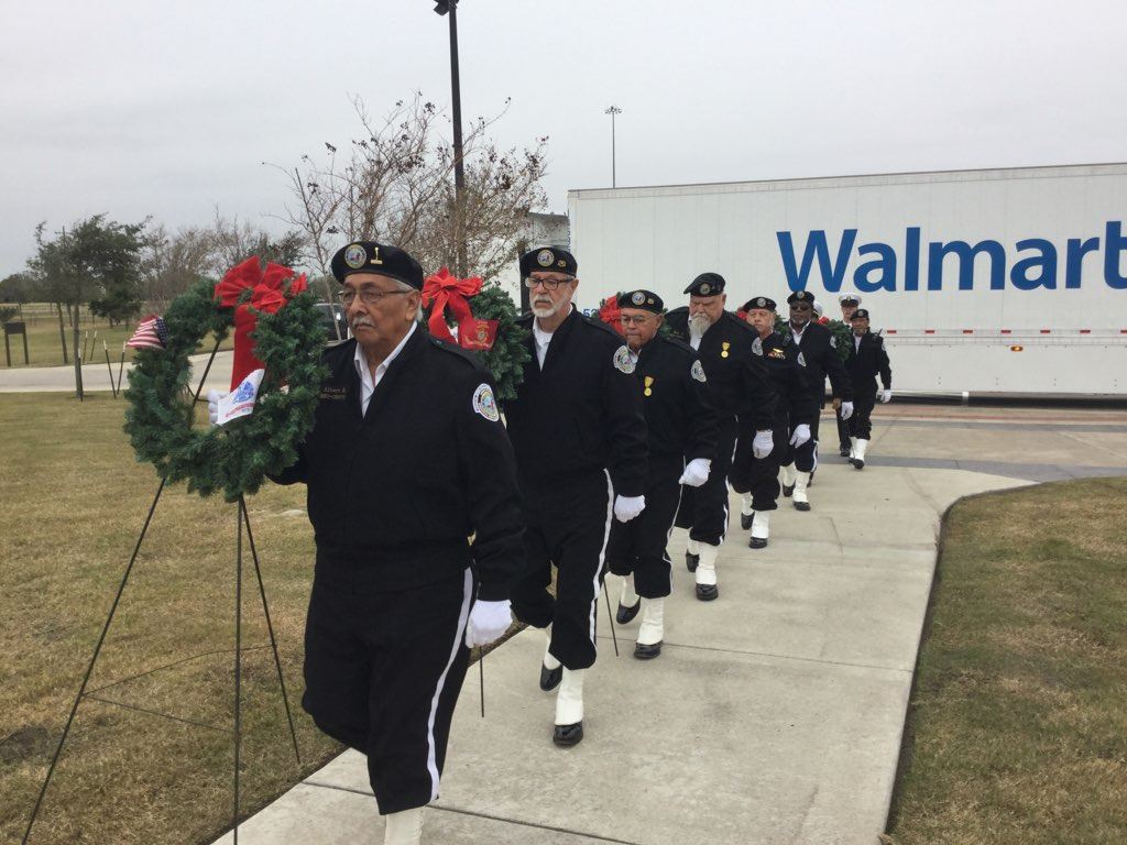 Arrival of the Armed Forces Honor Wreaths 