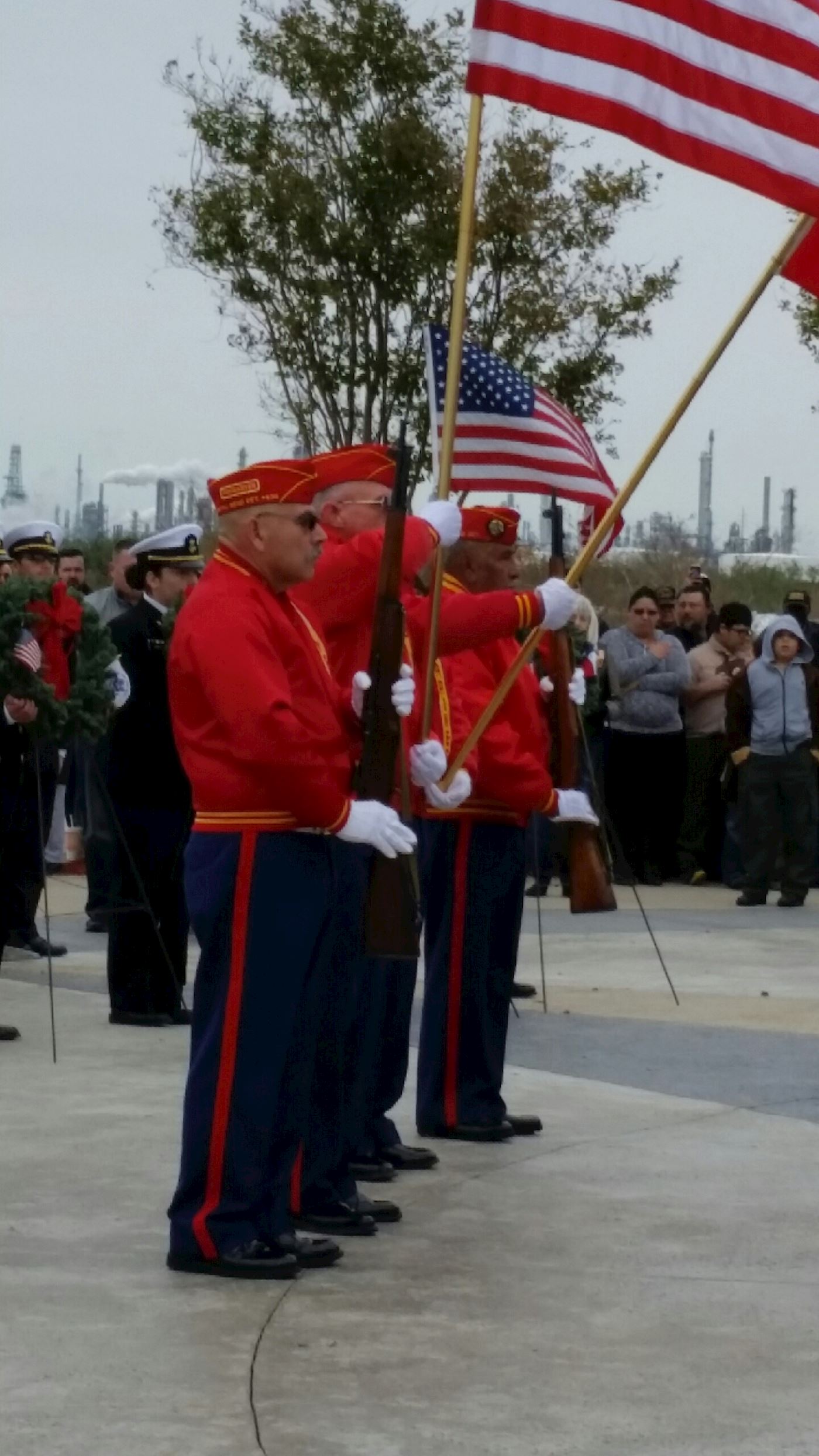 The USMC League presented the colors at opening ceremony