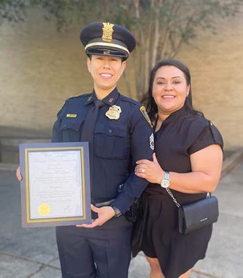 <i class="material-icons" data-template="memories-icon">stars</i><br/>HPD Sergeant Christina Lafour<br/><div class='remember-wall-long-description'>Sergeant C. Lafour, thank you for your service and for keeping us safe. Congratulations on your new promotion! 
Respectfully, 
American Heritage Girls/Trail Life Troops TX0002</div><a class='btn btn-primary btn-sm mt-2 remember-wall-toggle-long-description' onclick='initRememberWallToggleLongDescriptionBtn(this)'>Learn more</a>