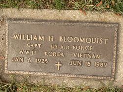 <i class="material-icons" data-template="memories-icon">stars</i><br/>William H. Bloomquist, Air Force<br/>Posted by: Donna V.<br/><div class='remember-wall-long-description'>
To honor and remember my dear cousin, Captain William Harry Bloomquist for his twenty years of military service. Bill served in the United States Army in WWII and in the United States Air Force in Korea and Vietnam.</div><a class='btn btn-primary btn-sm mt-2 remember-wall-toggle-long-description' onclick='initRememberWallToggleLongDescriptionBtn(this)'>Learn more</a>