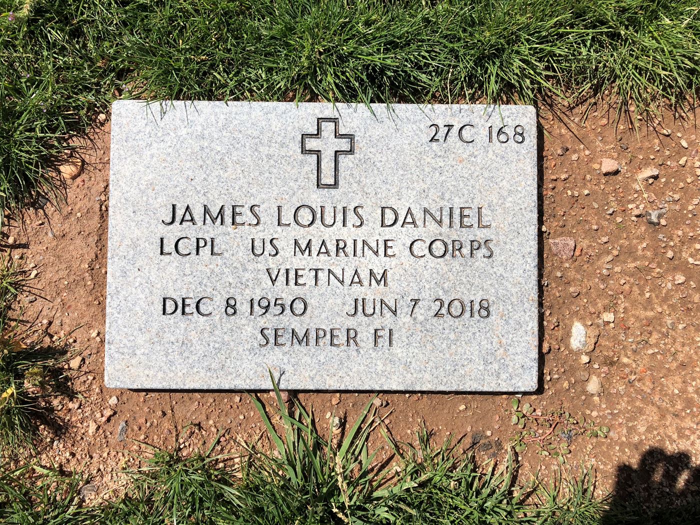 <i class="material-icons" data-template="memories-icon">message</i><br/>James  Daniel, Marine Corps<br/><div class='remember-wall-long-description'>
  I miss you…</div><a class='btn btn-primary btn-sm mt-2 remember-wall-toggle-long-description' onclick='initRememberWallToggleLongDescriptionBtn(this)'>Learn more</a>