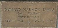 <i class="material-icons" data-template="memories-icon">chat_bubble</i><br/>Donald Harmon Evans<br/><div class='remember-wall-long-description'>Donald Harmon Evans Quartermaster 2nd Class Petty Office United States Navy World War II February 17th, 1926 - October 2nd, 1989</div><a class='btn btn-primary btn-sm mt-2 remember-wall-toggle-long-description' onclick='initRememberWallToggleLongDescriptionBtn(this)'>Learn more</a>