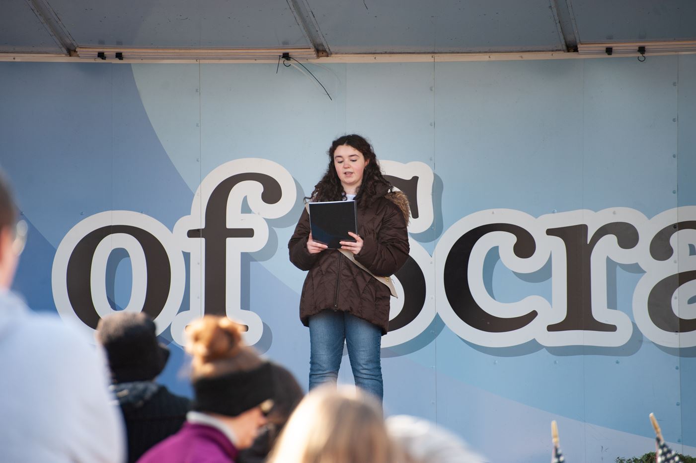 Our Master of Ceremonies, Juliette Girl Scout, Molly Fenwick.