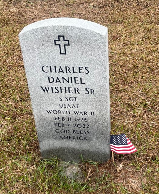 <i class="material-icons" data-template="memories-icon">account_balance</i><br/>Charles Wisher Sr., Army, SSGT<br/>Served from 1944 to 1946<br/>Born 2/11/1926<br/>Passed on 2/7/2022<br/>Posted by: Allison B.<br/><div class='remember-wall-long-description'>We love you Dad and miss you every day. Forever in our hearts.</div><a class='btn btn-primary btn-sm mt-2 remember-wall-toggle-long-description' onclick='initRememberWallToggleLongDescriptionBtn(this)'>Learn more</a>