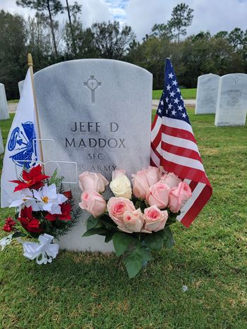 <i class="material-icons" data-template="memories-icon">message</i><br/>Jeff Maddox, Army<br/><div class='remember-wall-long-description'>Daddy you are so missed, especially during the holidays, bah hum bug will forver be our thing. Love you so much, your daughter.</div><a class='btn btn-primary btn-sm mt-2 remember-wall-toggle-long-description' onclick='initRememberWallToggleLongDescriptionBtn(this)'>Learn more</a>