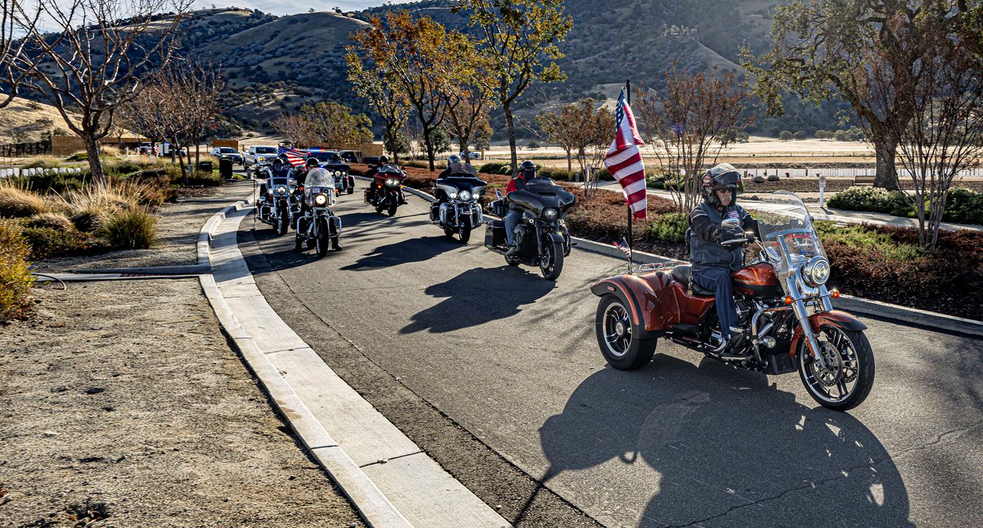 2023 WAA Day - Wreath arrival escorted by Freedom Riders<br>