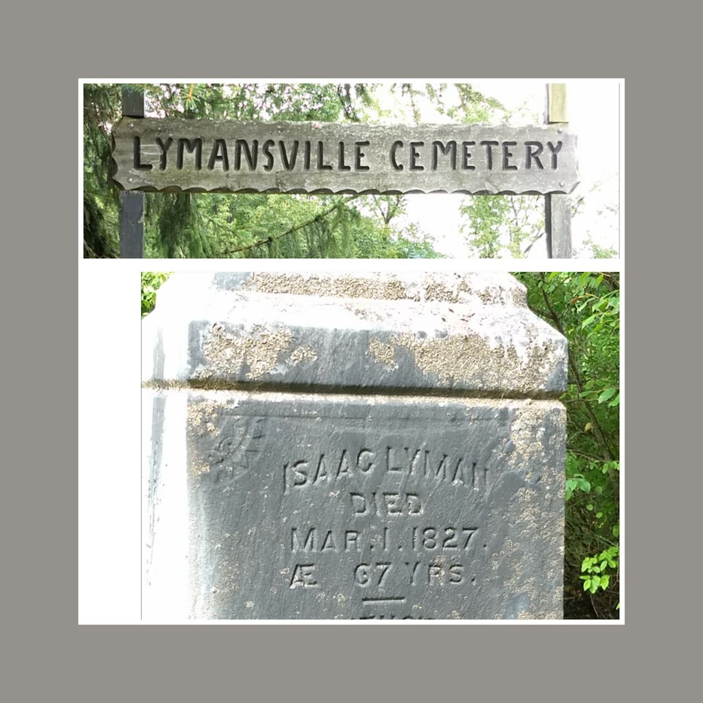 Lymansville Cemetery, sometimes called the County Home Cemetery is located next to the Freeman House on Buffalo Street. It has 10 veterans graves.  One of them is Isaac Lyman's, from the Revolutionary War.