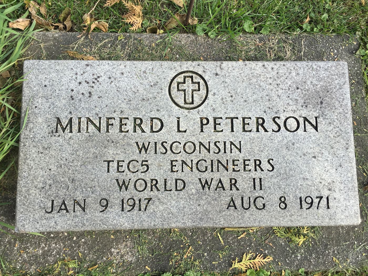 Minferd Peterson's stone after cleaning