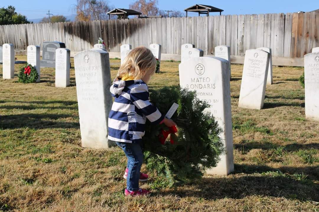 2016 laying wreaths at Calvary, honoring our Veterans