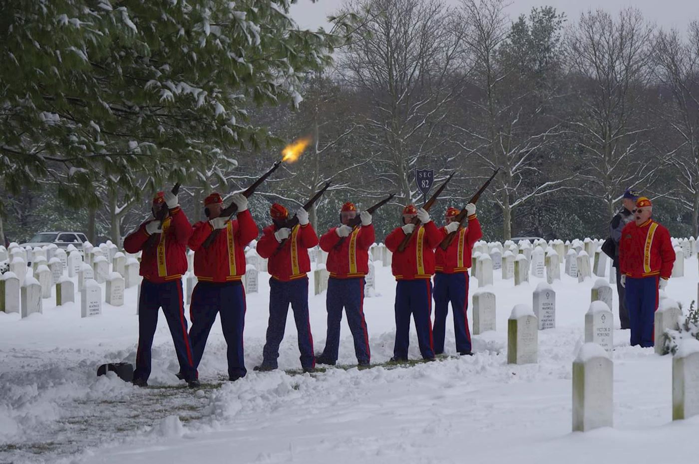 Marine Honors Detail at the State Veterans Cemetery in Middletown on December 17 2016