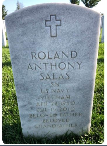 <i class="material-icons" data-template="memories-icon">message</i><br/>Roland Salas, Navy<br/>Born 4/22/1950<br/>Passed on 7/15/2010<br/>Posted by: Samantha K.<br/><div class='remember-wall-long-description'>
  Forever in our hearts. We miss you</div><a class='btn btn-primary btn-sm mt-2 remember-wall-toggle-long-description' onclick='initRememberWallToggleLongDescriptionBtn(this)'>Learn more</a>