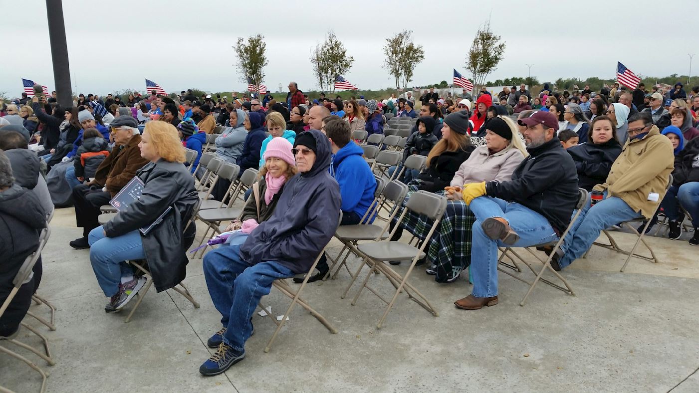 The audience waiting for ceremony to begin.