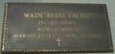 <i class="material-icons" data-template="memories-icon">account_balance</i><br/>Wade Reese Frost, Army<br/><div class='remember-wall-long-description'>Wade Reese Frost - Private First Class - United States Army - World War II - March 10th, 1921 - June 25th, 2002</div><a class='btn btn-primary btn-sm mt-2 remember-wall-toggle-long-description' onclick='initRememberWallToggleLongDescriptionBtn(this)'>Learn more</a>