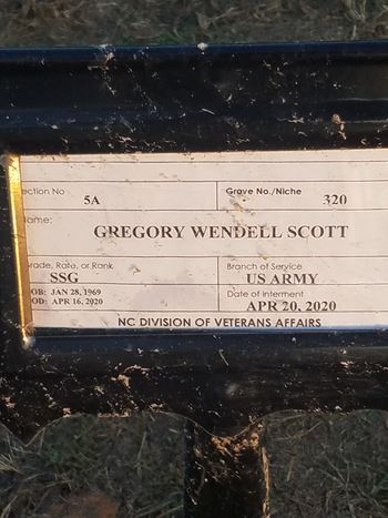 <i class="material-icons" data-template="memories-icon">stars</i><br/>Gregory Scott, Army<br/><div class='remember-wall-long-description'>
  My dad, Greg Scott, who gave his all for his family and country. You are so greatly missed and loved!</div><a class='btn btn-primary btn-sm mt-2 remember-wall-toggle-long-description' onclick='initRememberWallToggleLongDescriptionBtn(this)'>Learn more</a>